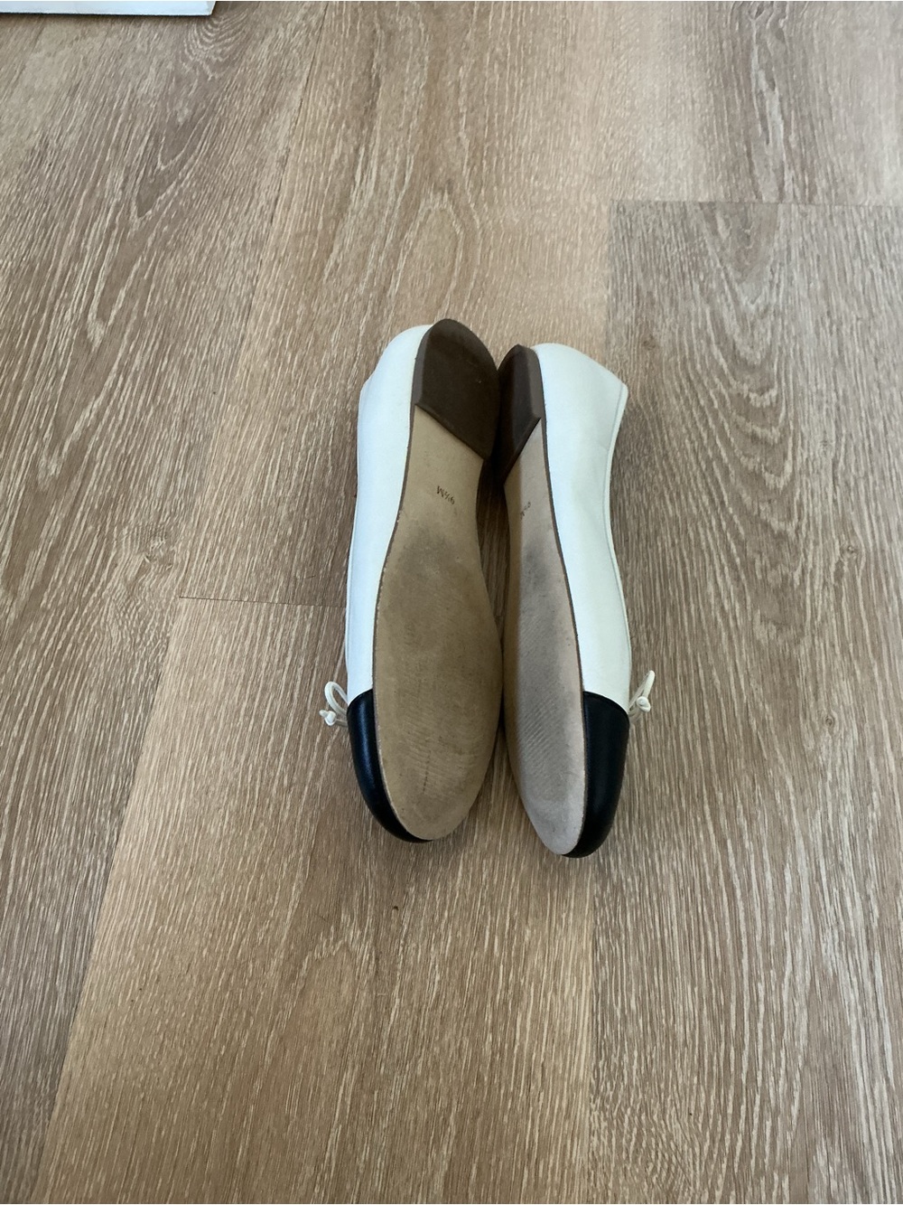 Talbots Two-Tone Ballet Flats in Cream and Black - Picture 4 of 4